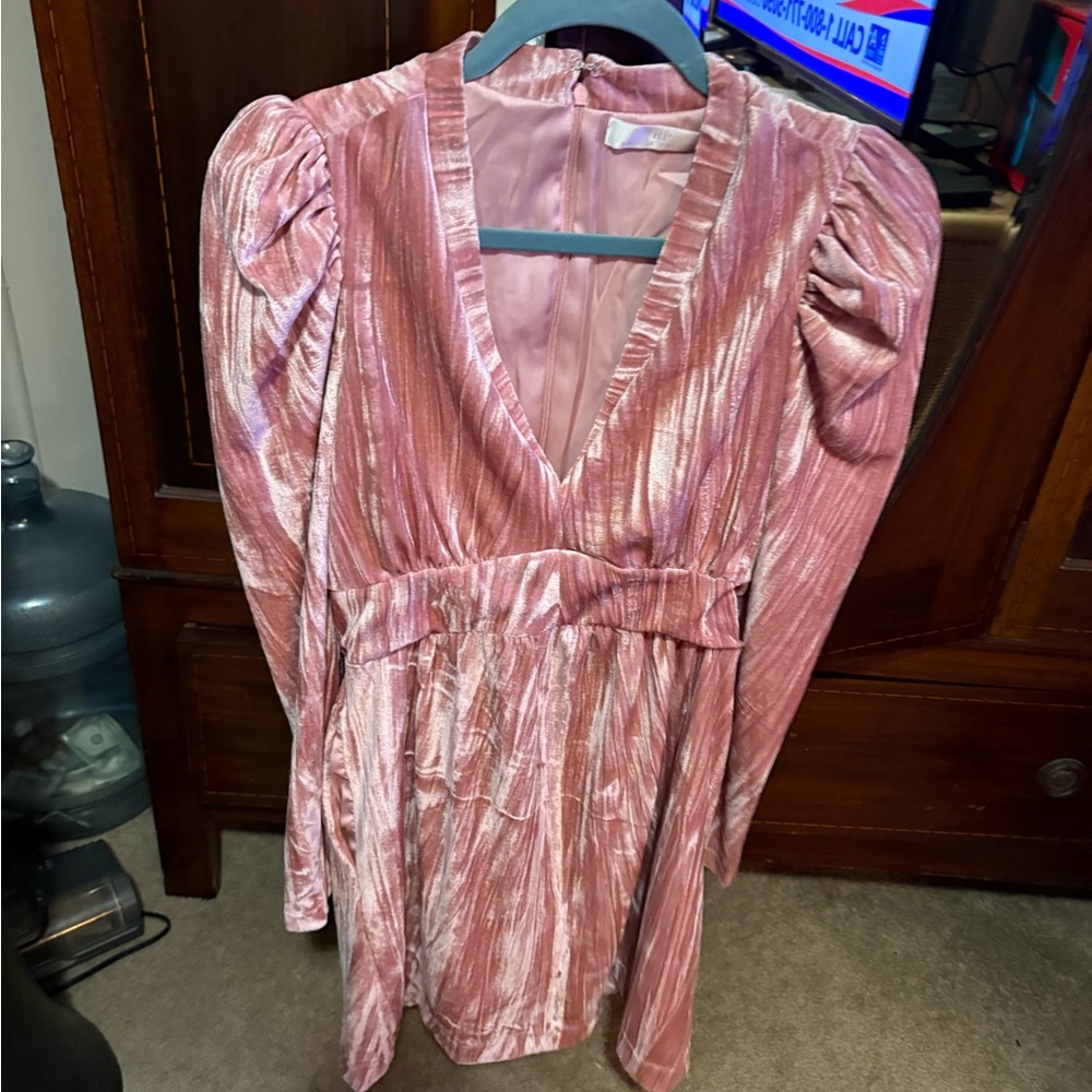 Rachel Parcell Blush Velvet Dress
